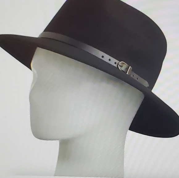 GELSO BIANCO MADE IN ITALY 100% WOOL. BLACK FEDORA HAT. CRUSHABLE - Picture 1 of 9